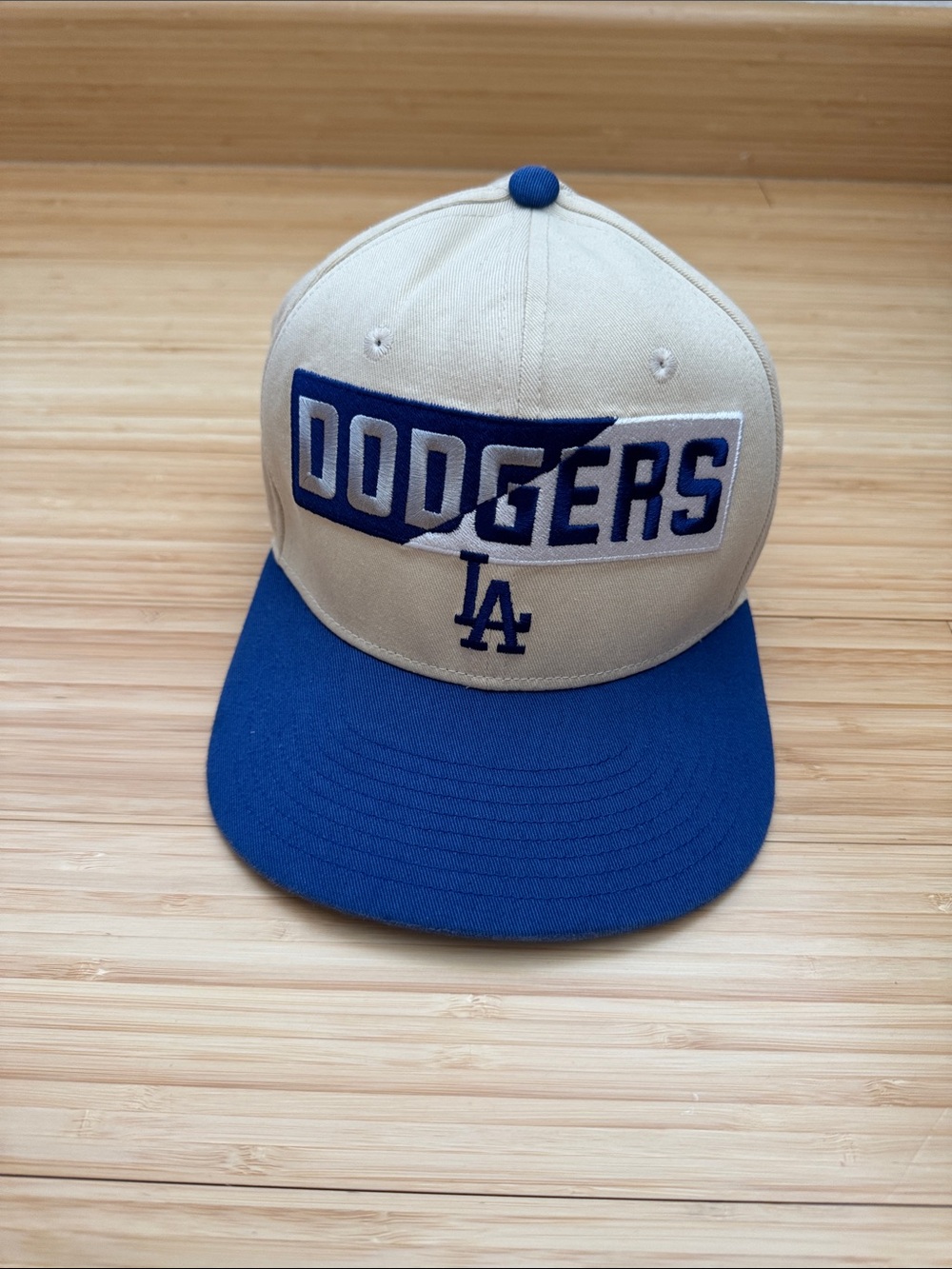 Genuine Merchandise Dodgers Beige and Blue Snapback Hat